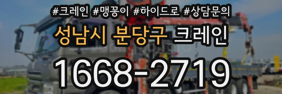 성남시 분당구 크레인