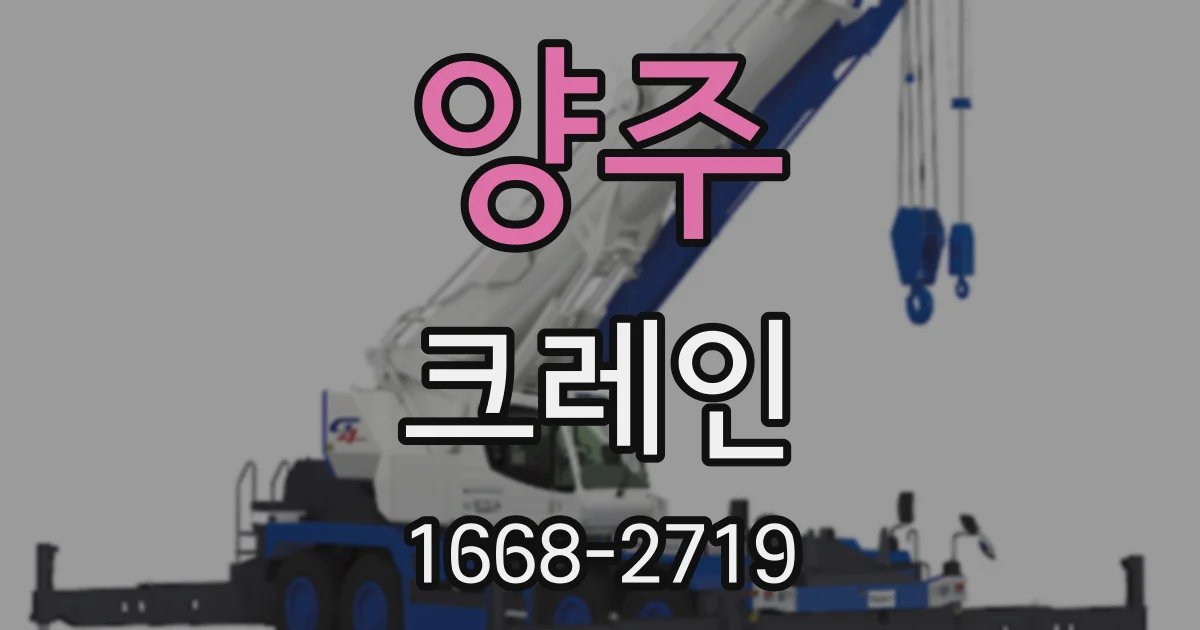 양주 크레인