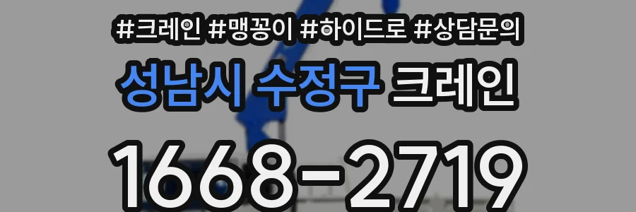 성남시 수정구 크레인
