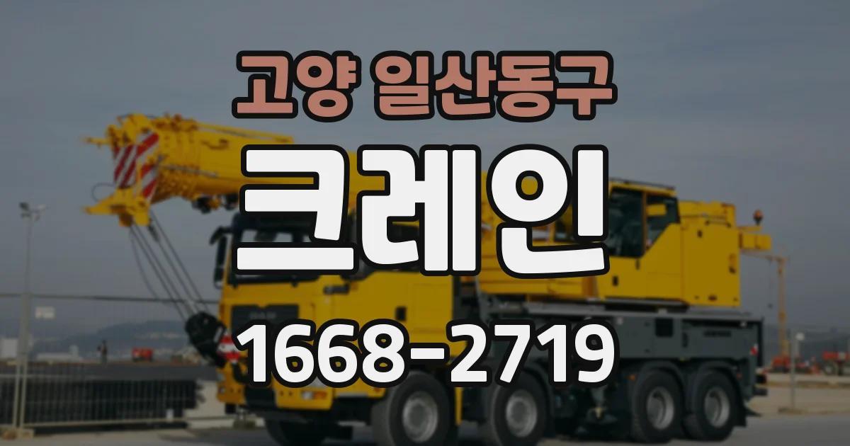 고양 일산동구 크레인