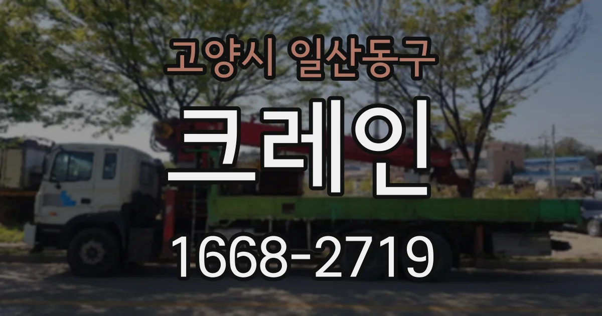 고양시 일산동구 크레인