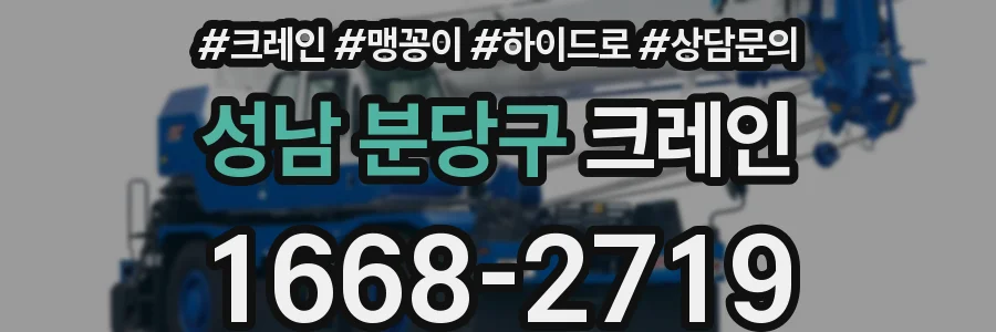 성남 분당구 크레인