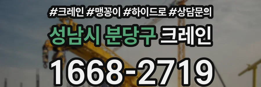성남시 분당구 크레인