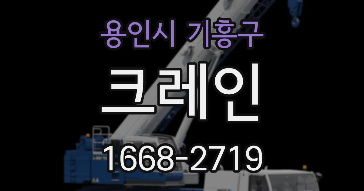 용인시 기흥구 크레인