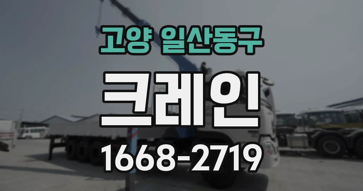 고양 일산동구 크레인