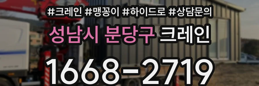 성남시 분당구 크레인