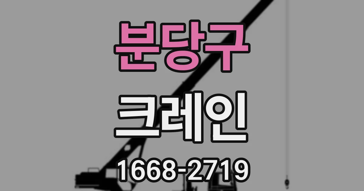 분당구 크레인