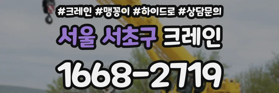 서울 서초구 크레인