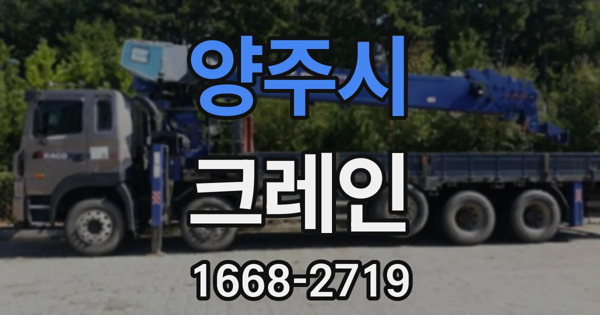 양주시 크레인