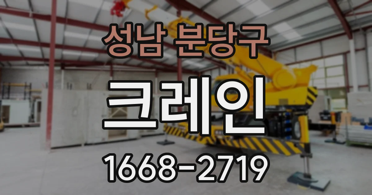 성남 분당구 크레인