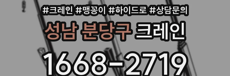 성남 분당구 크레인