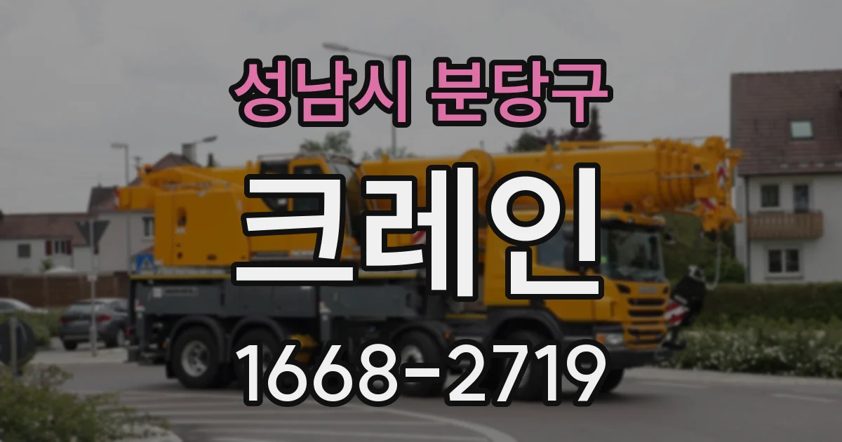 성남시 분당구 크레인