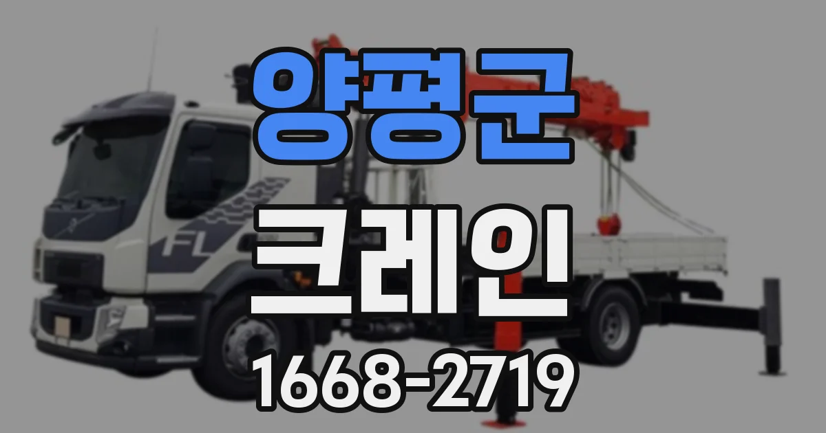 양평군 크레인