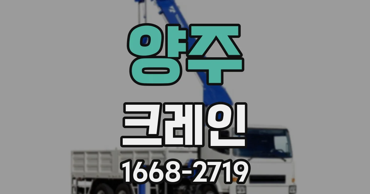 양주 크레인