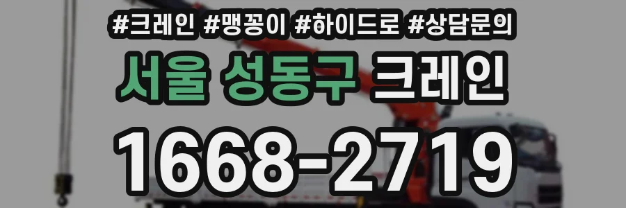 서울 성동구 크레인