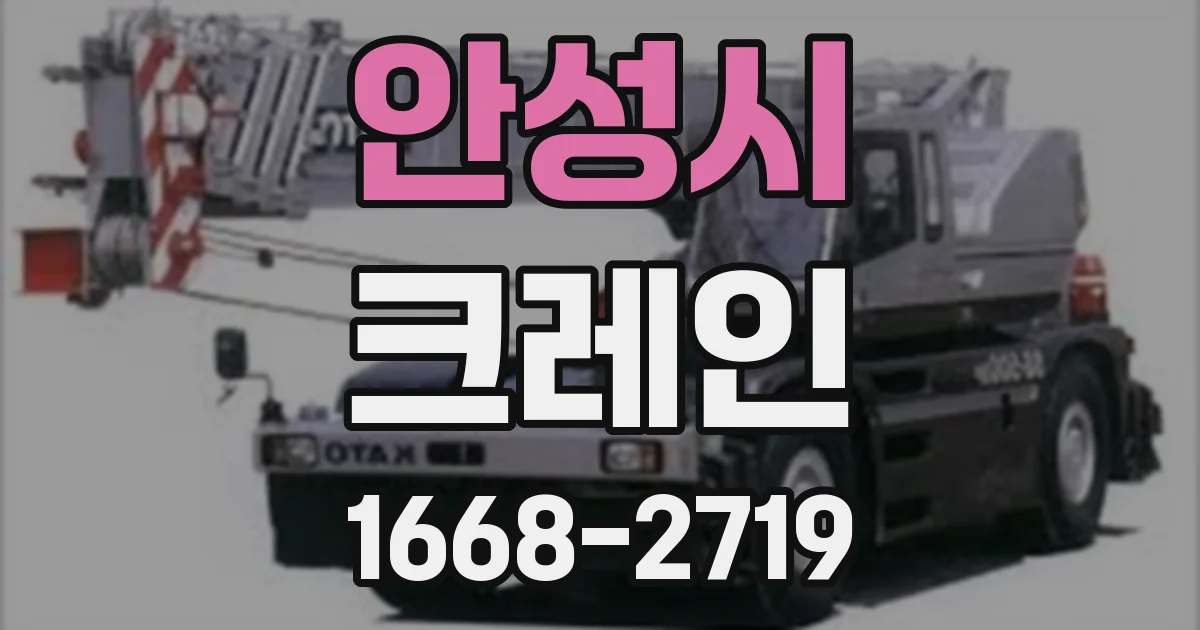 안성시 크레인