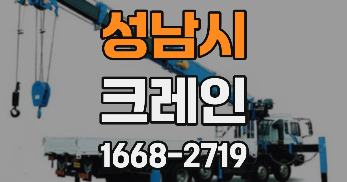 성남시 크레인