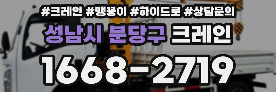 성남시 분당구 크레인