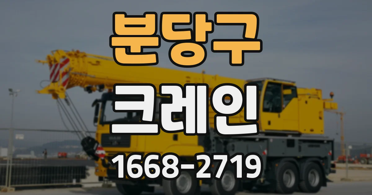 분당구 크레인