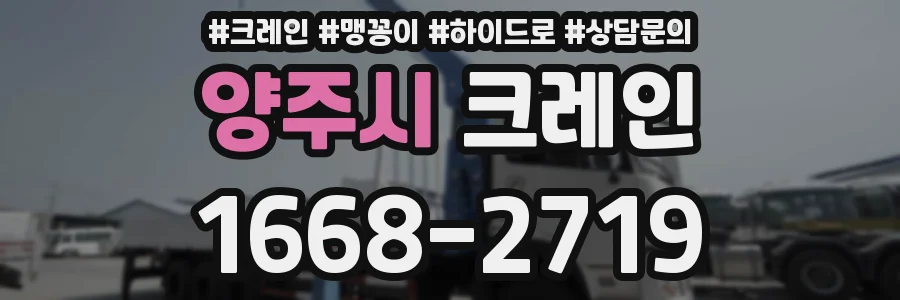 양주시 크레인