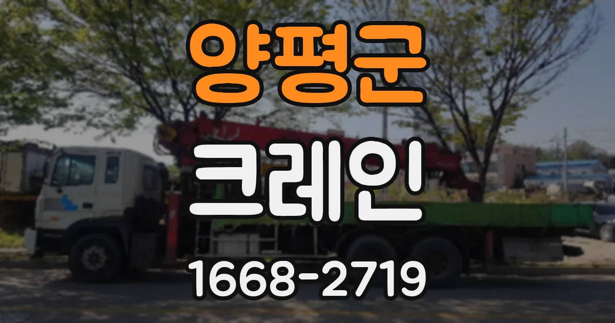 양평군 크레인