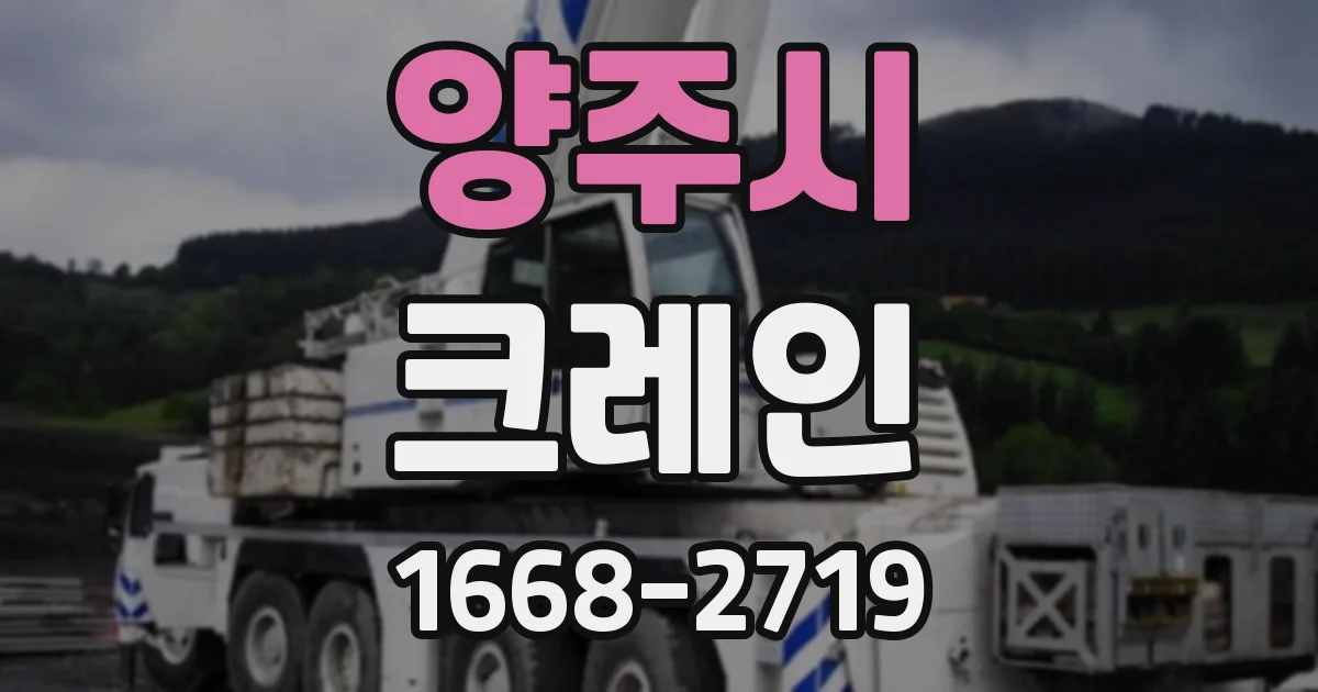 양주시 크레인