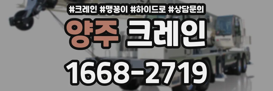 양주 크레인