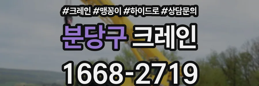 분당구 크레인