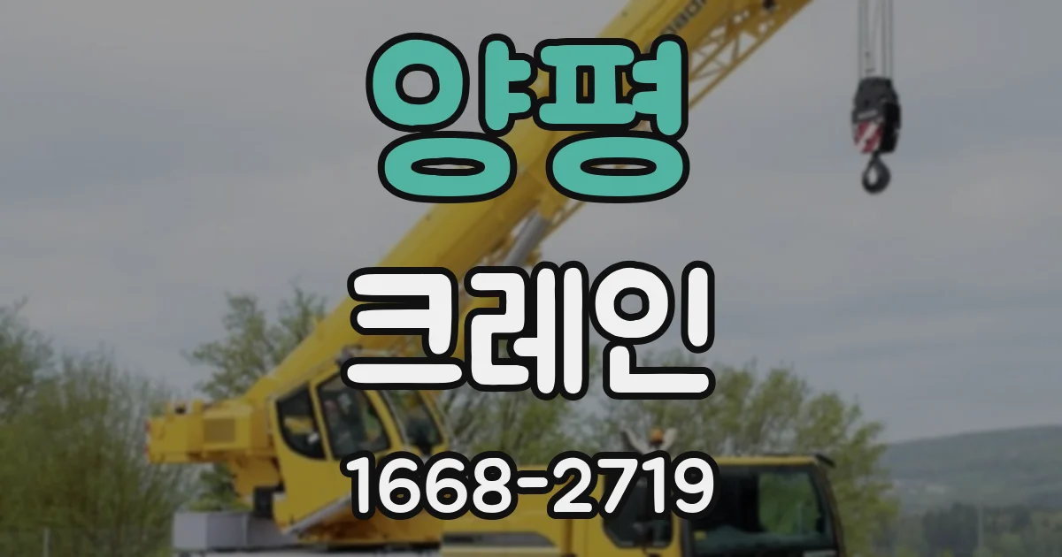 양평 크레인