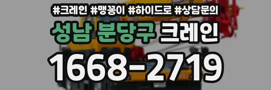 성남 분당구 크레인