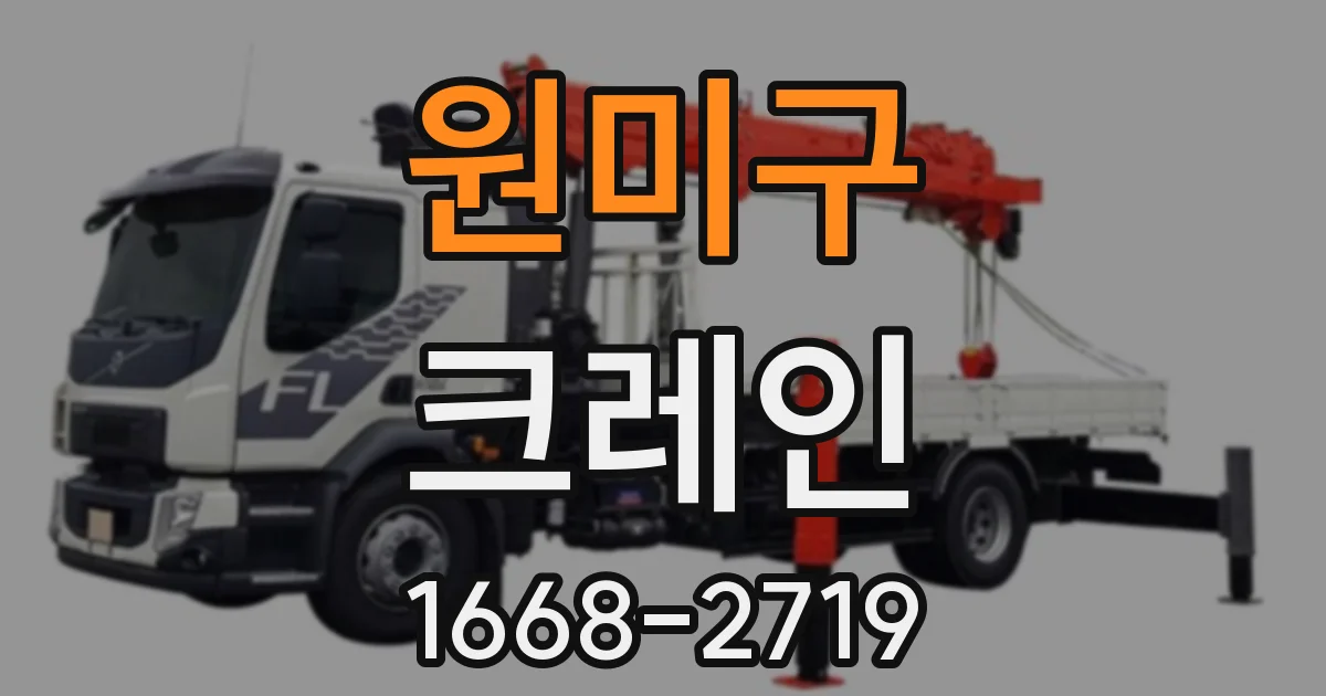원미구 크레인