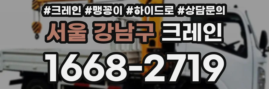 서울 강남구 크레인