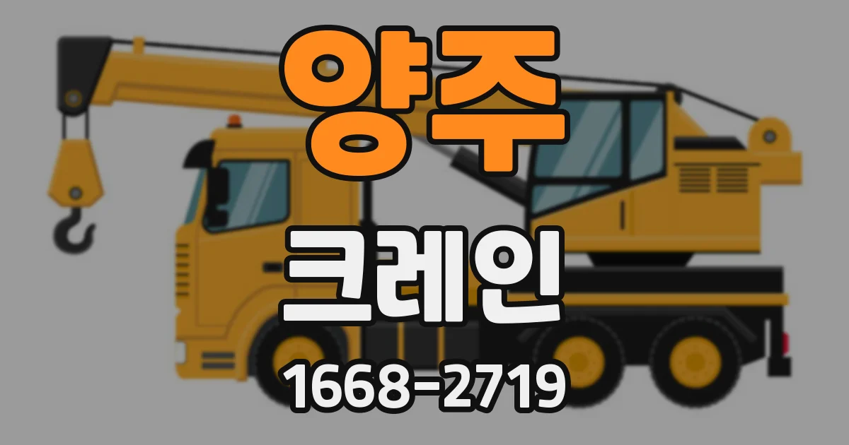 양주 크레인