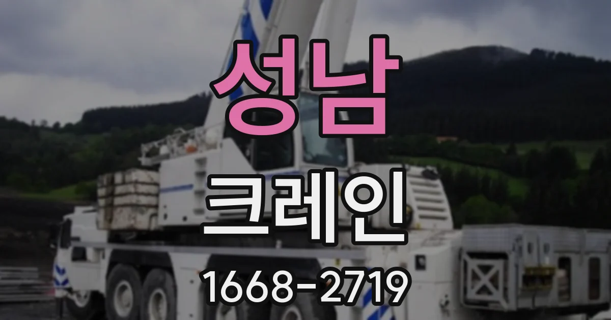 성남 크레인