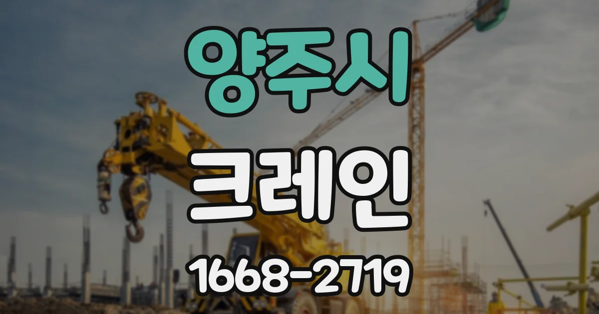 양주시 크레인