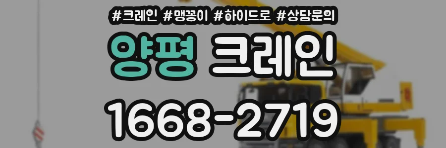 양평 크레인