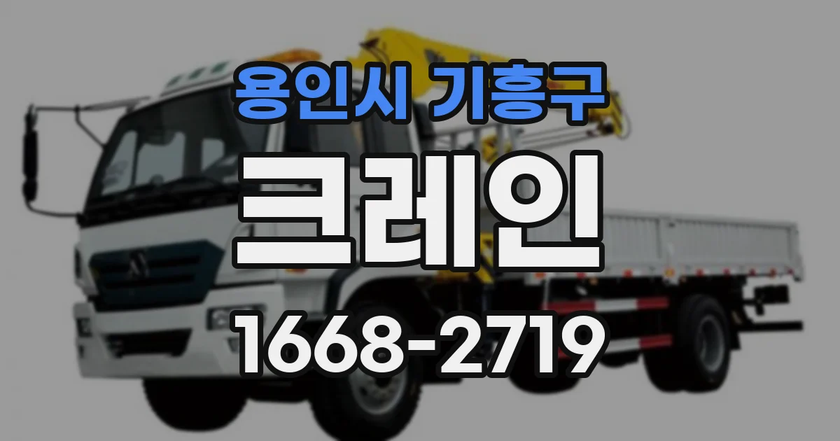 용인시 기흥구 크레인