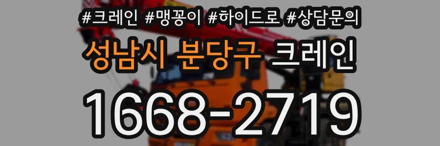 성남시 분당구 크레인