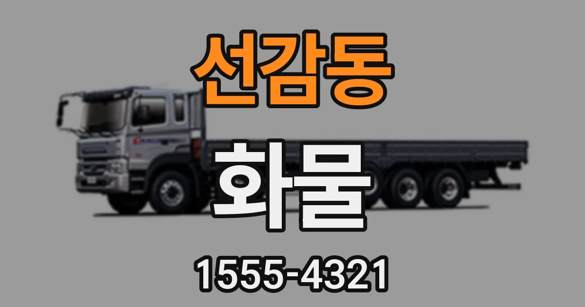 선감동 화물