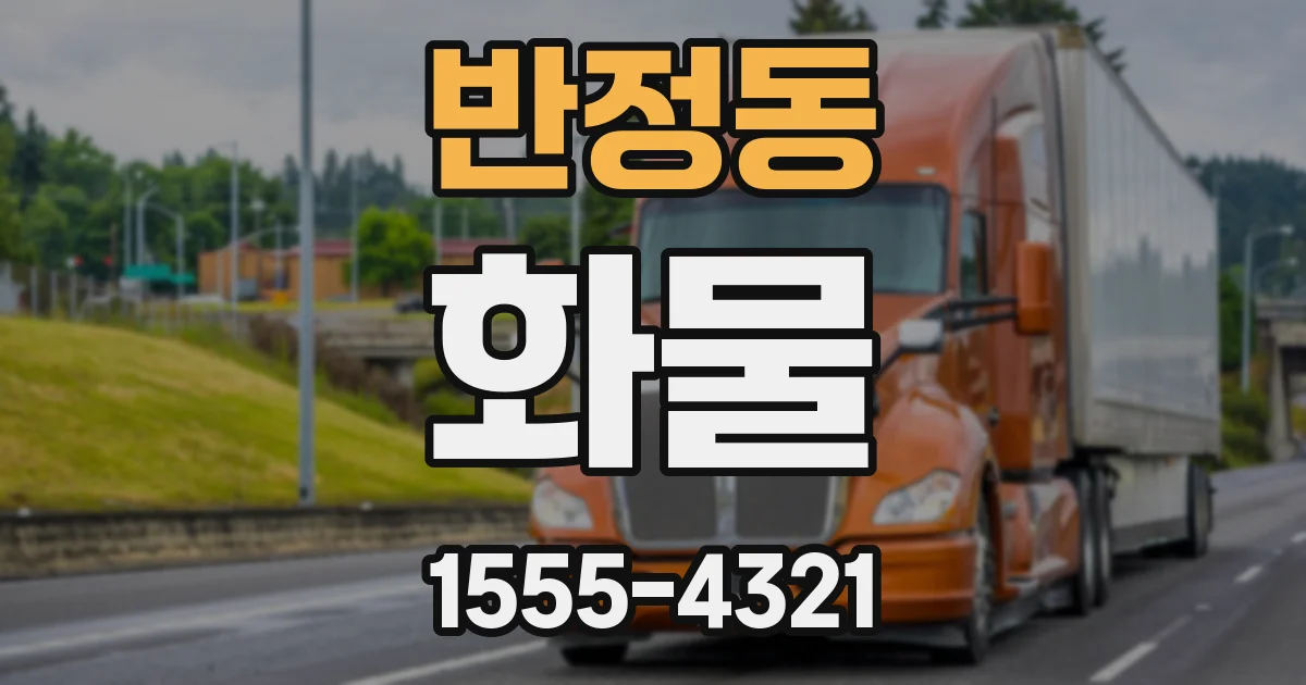 반정동 화물