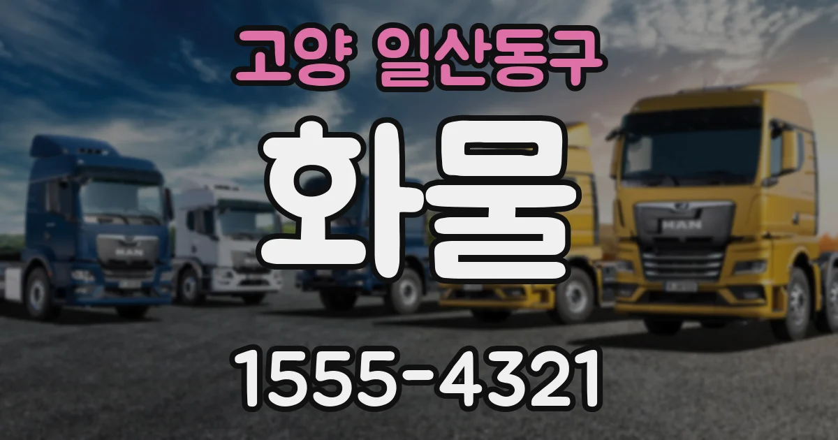고양 일산동구 화물
