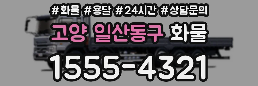 고양 일산동구 화물