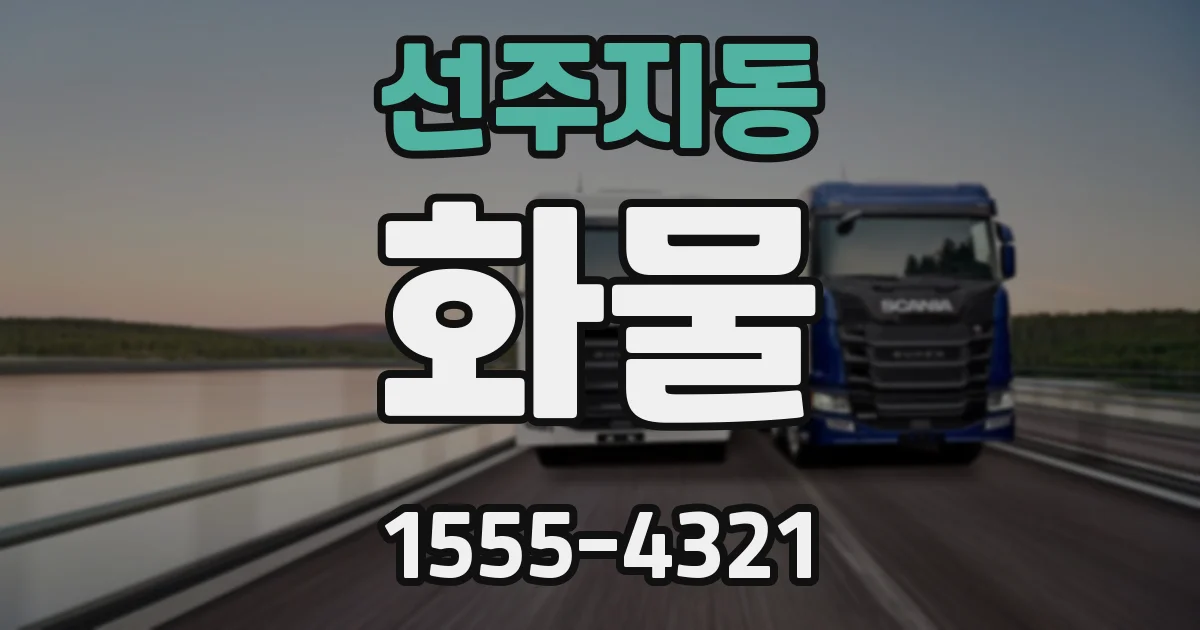 선주지동 화물