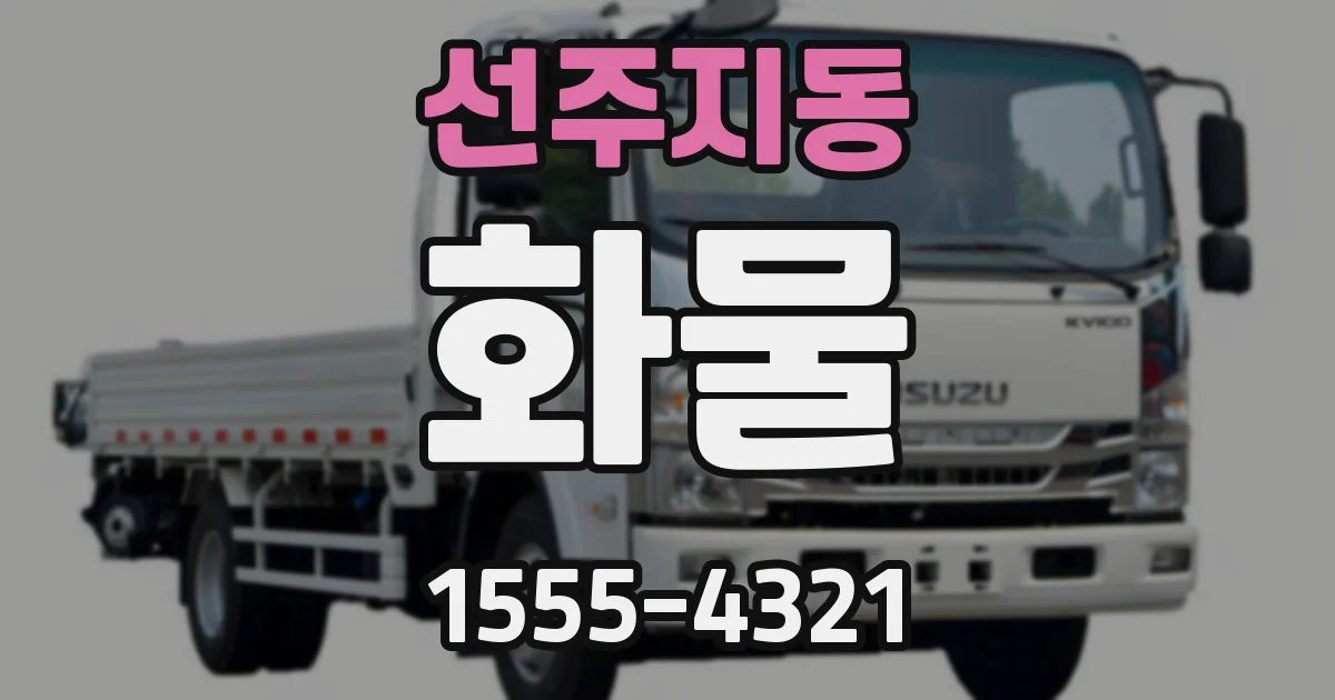 선주지동 화물