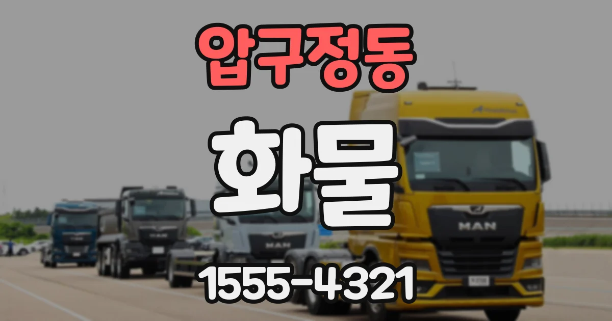 압구정동 화물