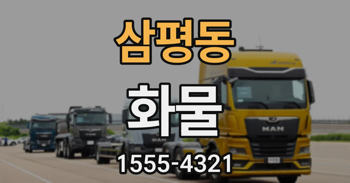 삼평동 화물