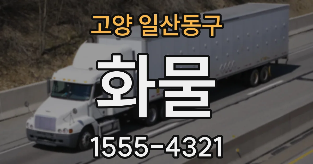 고양 일산동구 화물