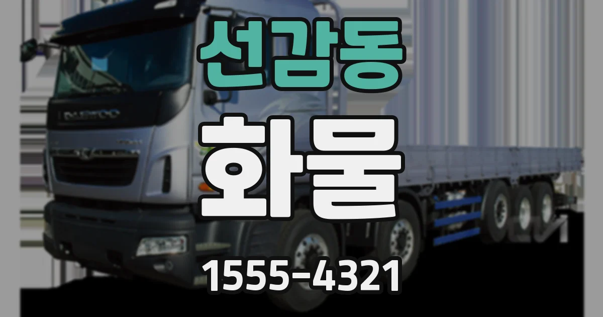 선감동 화물