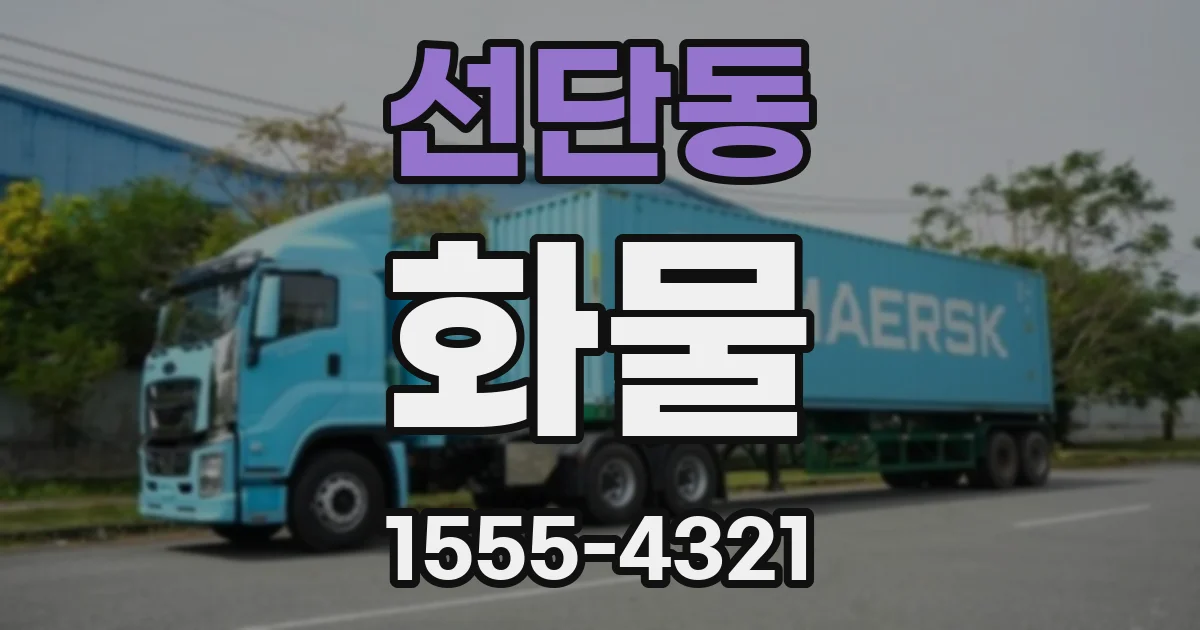 선단동 화물