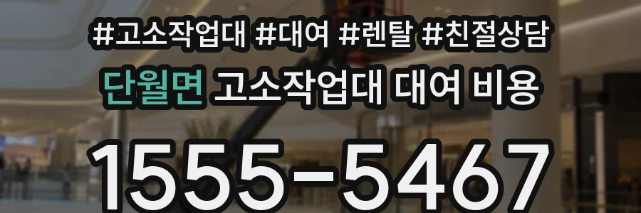 단월면 고소작업대 대여 비용